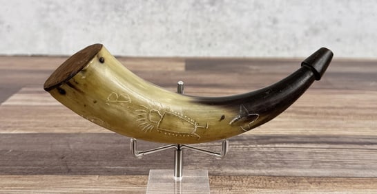 Antique Frontier Powder Horn