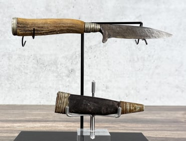 German Stag Horn Handle Boot Dagger Knife