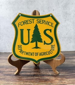 Porcelain USFS US Forest Service Shield Sign