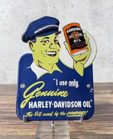 Porcelain Harley Davidson Oil Sign