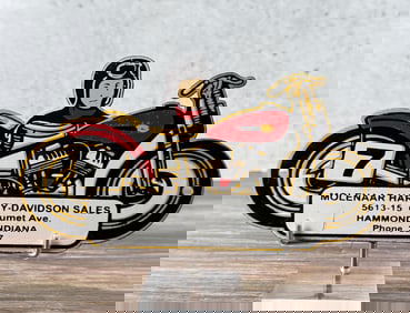 Porcelain Hammond Indiana Harley Davidson Sign