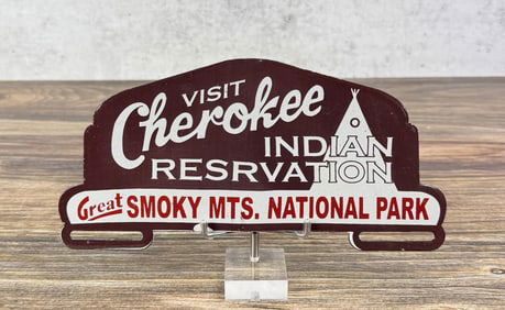 Cherokee Indian Reservation License Plate Topper