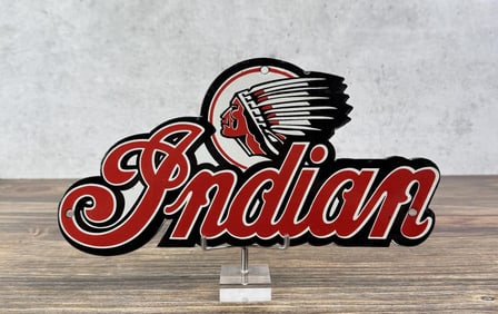 Porcelain Indian Motorcycles Sign