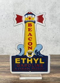 Beacon Ethyl Gasoline Porcelain Sign