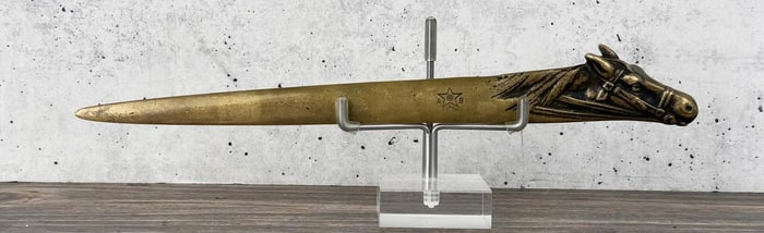 August Buermann Brass Horse Head Letter Opener