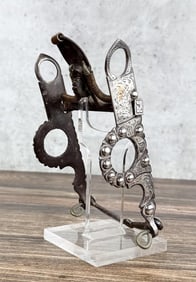 GS Garcia Silver Inlaid Elko Cowboy Horse Bit