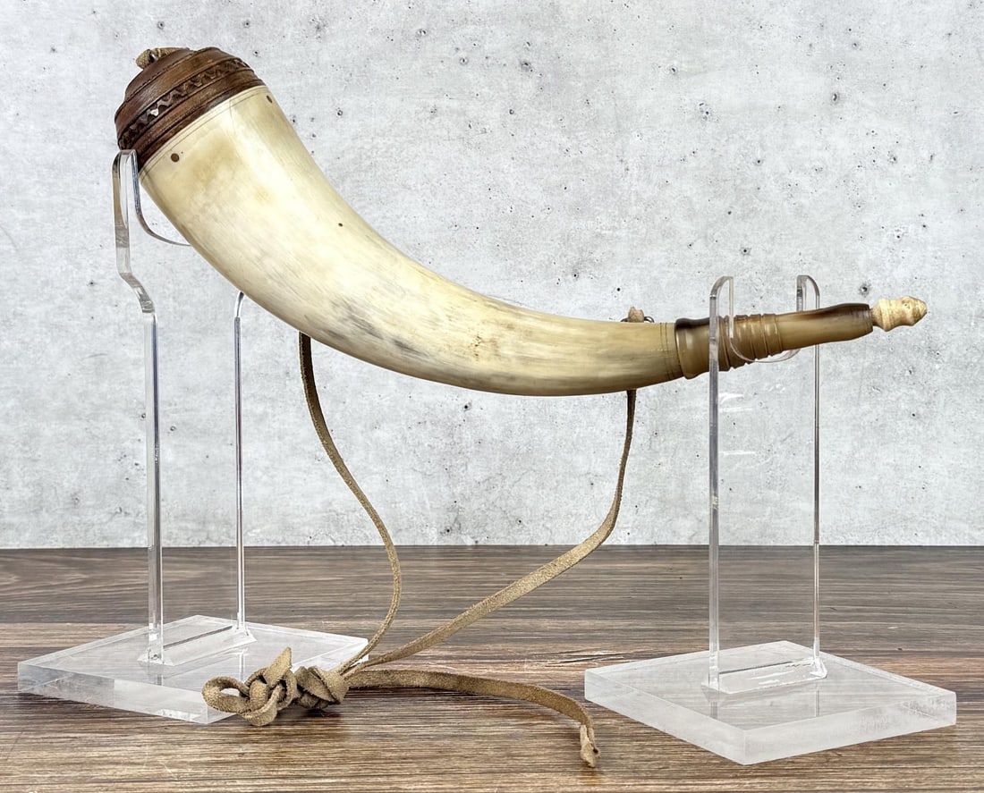 Nicely Made Frontier Powder Horn: 13" long.