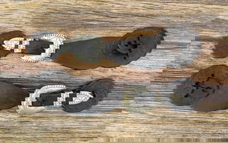 Antique Tooled Montana Cowboy Spur Straps