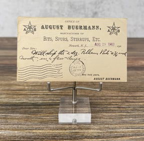 1903 August Buermann Bits & Spurs Postcard