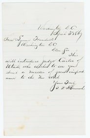 Senator Lyman Trumbull Introduction Letter