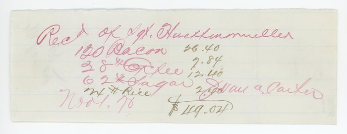 1870 Fort Bridger Wyoming Territory Goods Receipt