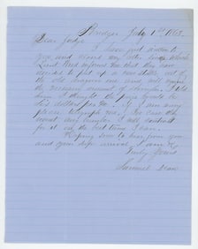 1863 Fort Bridger Utah Territory Letter