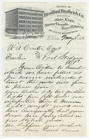 1876 Bradford Bothers St Louis Missouri letterhead
