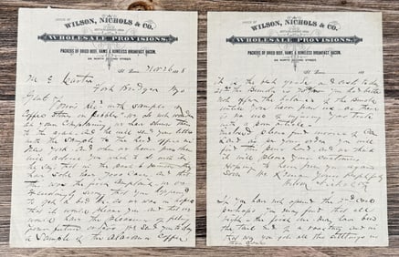 1888 Wilson & Nichols St Louis Missouri Letterhead