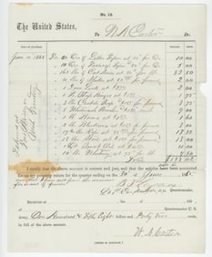 1865 US Army Ledger Fort Bridger Wyoming