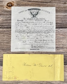 1866 US Army Discharge Document