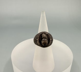WW2 Flaming Bomb Army Ordinance Sterling Ring