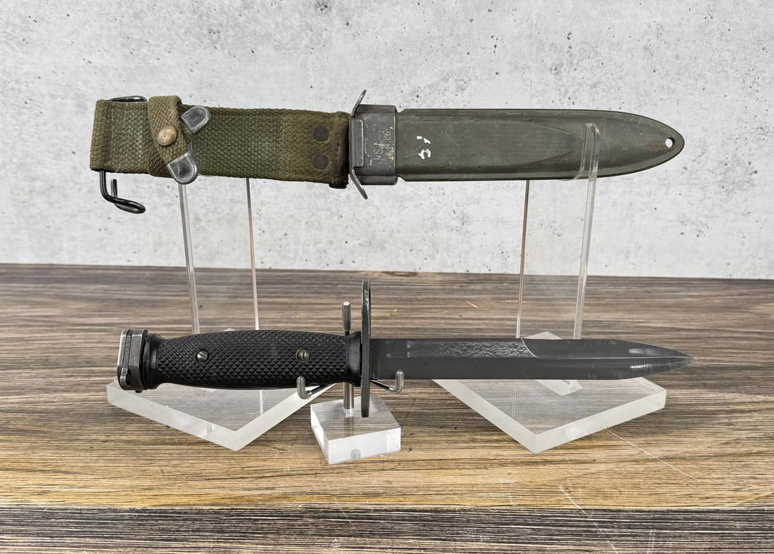 Vietnam War M7 BOC M16 Bayonet: In M8A1 scabbard.