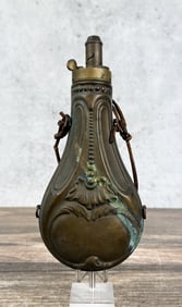 Antique Copper and Brass Powder Flask