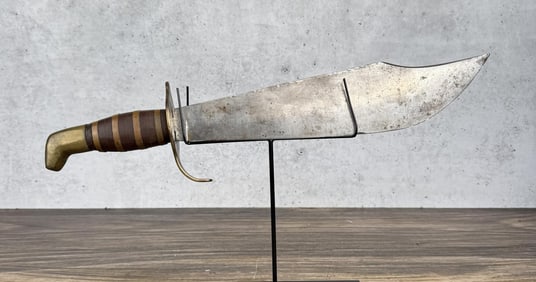 WW2 Theater Made Scimitar Blade Bowie Knife