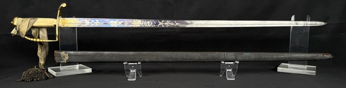 War of 1812 American Spadroon Five Ball Sword