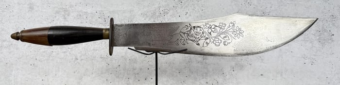 Mexican Revolution Horn Handle Bowie Knife