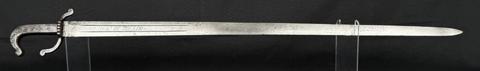 Spanish Colonial Espadas Anchas Steel Handle Sword