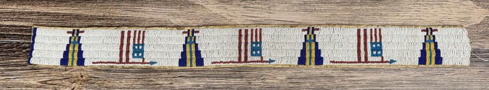 Cheyenne Indian Scout Beaded Blanket Strip