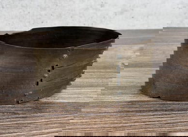 Antique Whaler Made Scrimshaw Baleen Ditty Box