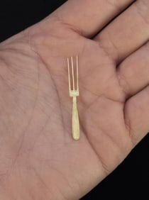 Whaler Made Whale Bone Miniature Fork