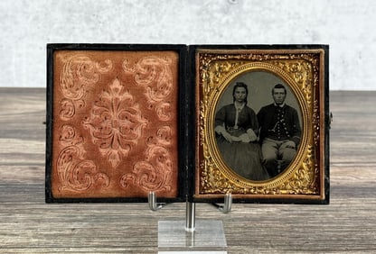 Civil War Soldier and Wife Tintype Photo