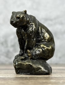 Philip R Goodwin Seated Bear Bronze