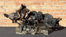 Lorenzo E Ghiglieri Need For Buffalo Bronze