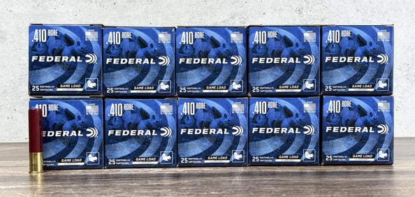 250 Rounds of Federal .410 Game Shotgun Ammo