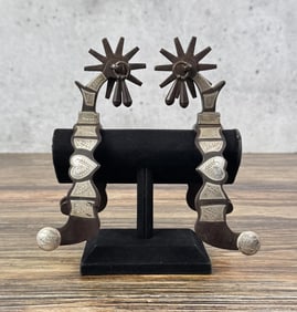 Robert Campbell Silver Mounted Cowboy Spurs