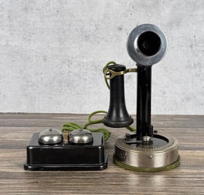 S.H. Couch Boston Autophone Candlestick Phone