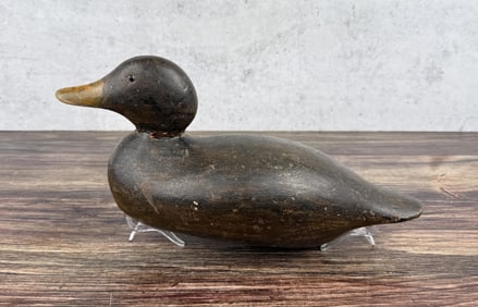 Dodge Factory Black Duck Wood Decoy