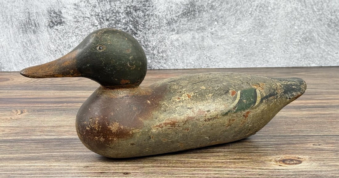 Jasper Dodge Mallard Drake Wood Duck Decoy: 15 5/8" long.