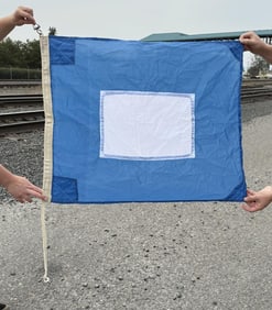 WW2 US Navy Ship Signal Flag P Code