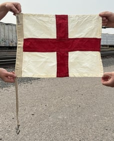 WW2 England St George Cross Navy Signal Flag