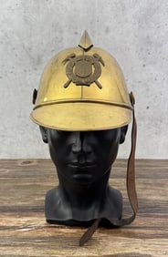 WWI WW1 French Brass Firefighter Helmet