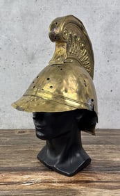 Brass Merryweather Pattern Firemans Helmet