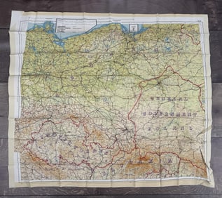 WW2 Silk Pilots Escape and Evasion Map Germany