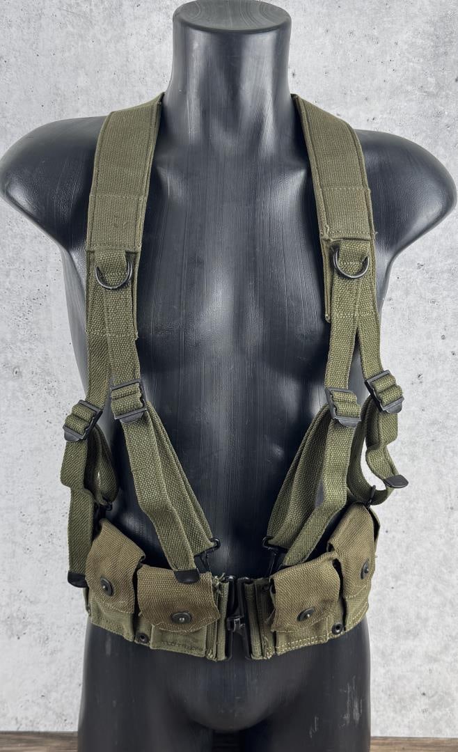 WW2 US Army M1 Garand Cartridge Ammo Belt: With shoulder straps.