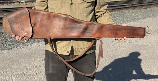 Heiser Keyston Leather Rifle Scabbard