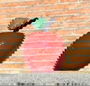 Donald Carlson Art Glass Apple Paperweight