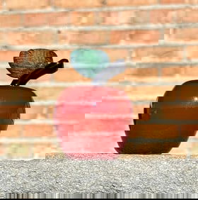 Donald Carlson Art Glass Apple Paperweight