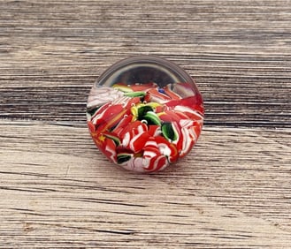 Millefiori Scramble Art Glass Paperweight