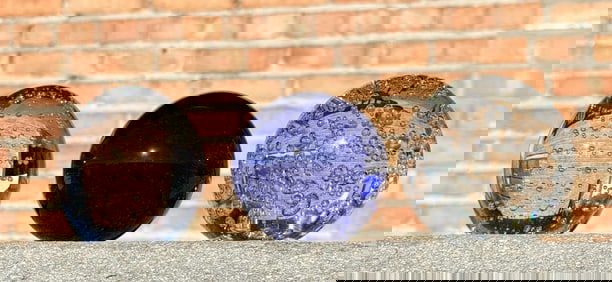 Group Of Murano Bubble Art Glass Paperweights