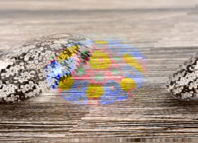 Millefiori Art Glass Paperweight